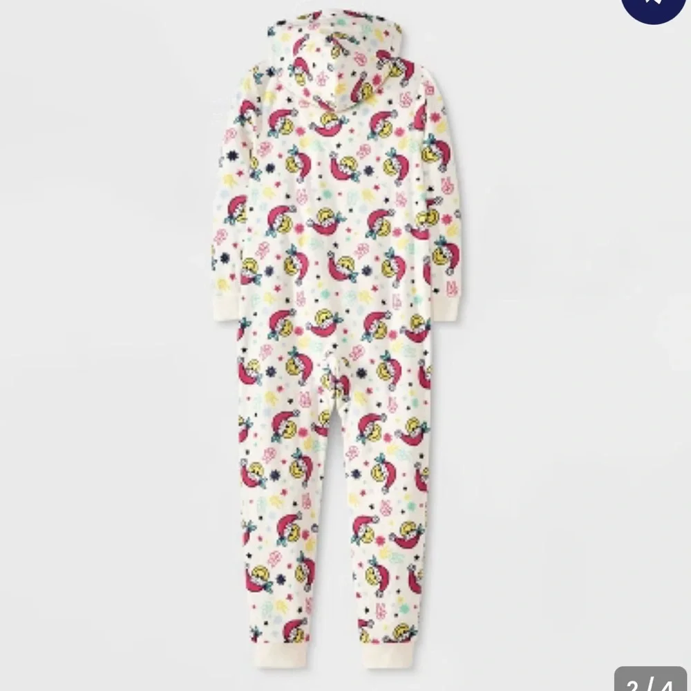 Christmas Cozy Smiley Santa' Union Suit - Cat & Jack™ Cream